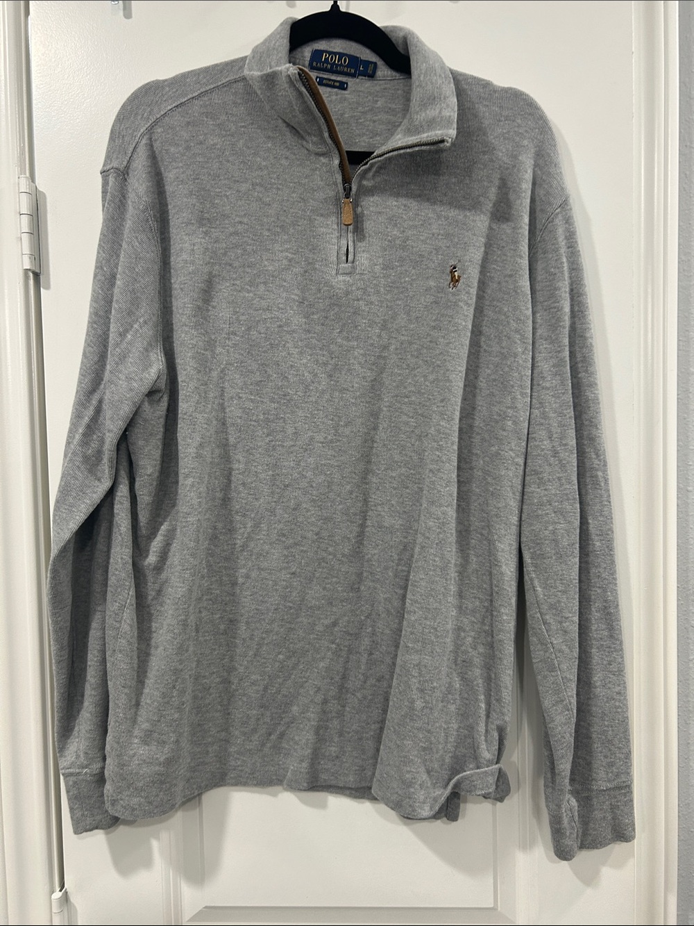 Polo by Ralph Lauren Gray Quarter-Zip Sweater